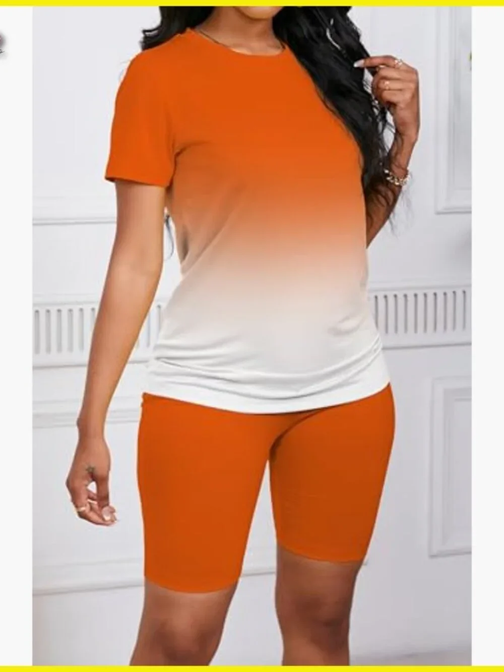Two Piece Active Set Bodycon Shorts Workout Tracksuit Summer Casual